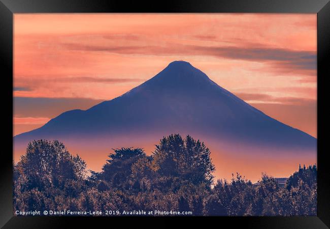 Osorno Volcano Landscape Scene, Chile Framed Print by Daniel Ferreira-Leite