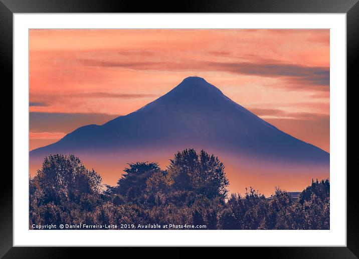 Osorno Volcano Landscape Scene, Chile Framed Mounted Print by Daniel Ferreira-Leite