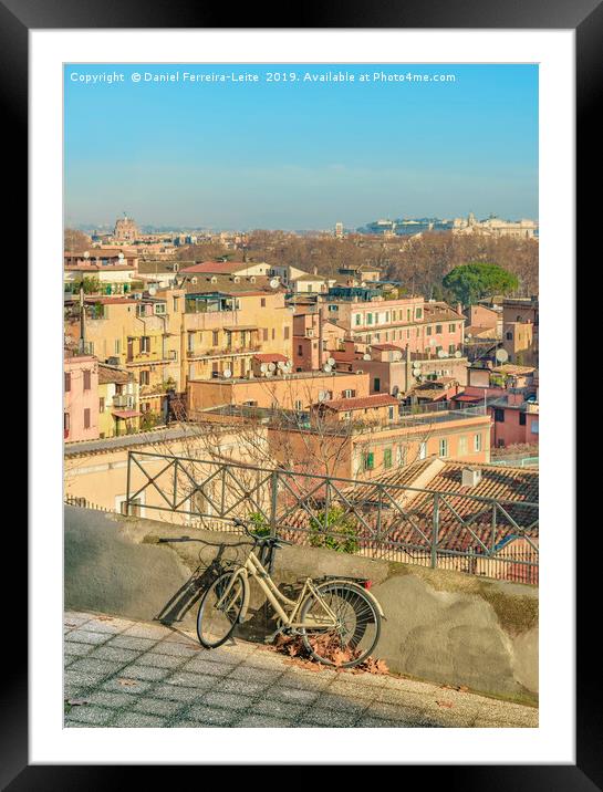 Urban Scene Gianicolo District, Rome, Italy Framed Mounted Print by Daniel Ferreira-Leite