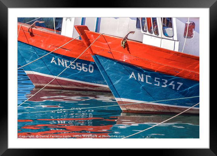 Fishing Boats at Lake, Chiloe, Chile Framed Mounted Print by Daniel Ferreira-Leite
