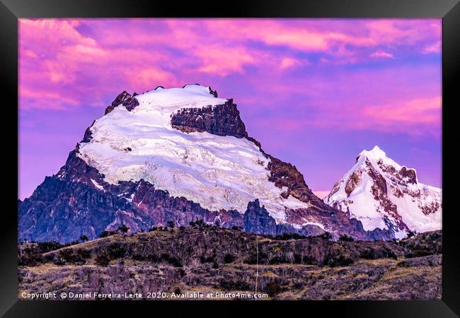 Snowy Andes Mountains, El Chalten Argentina Framed Print by Daniel Ferreira-Leite