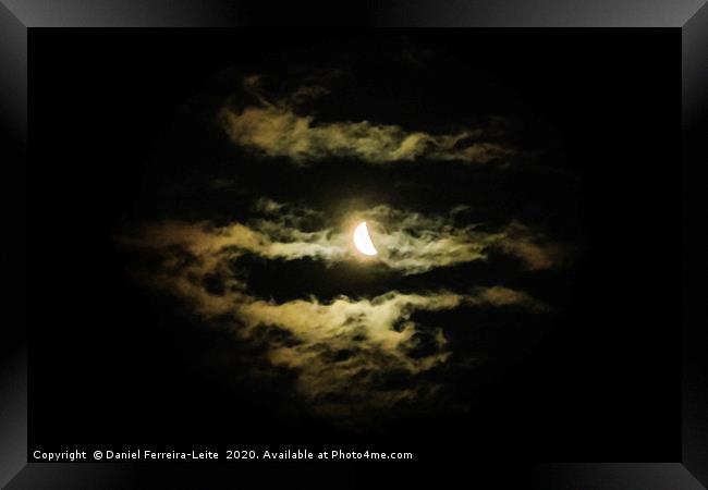 Moonscape Zoom Night Scene Framed Print by Daniel Ferreira-Leite