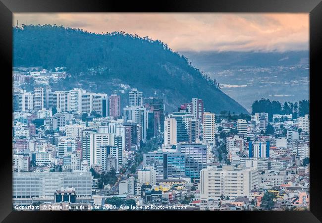 Quito Aerial View from Panecillo Viewpoint Framed Print by Daniel Ferreira-Leite