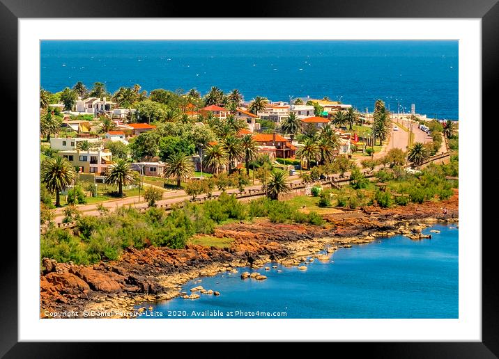 Landscape Aerial View Punta Colorada Uruguay Framed Mounted Print by Daniel Ferreira-Leite