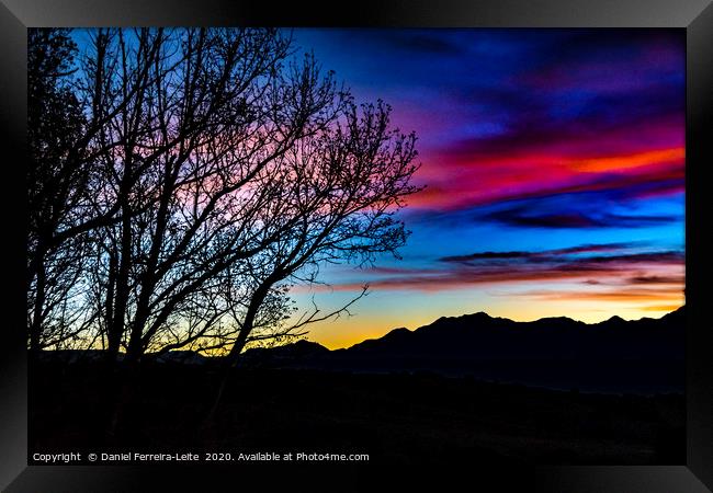 Sunset Landscape Scene, San Juan Province, Argenti Framed Print by Daniel Ferreira-Leite