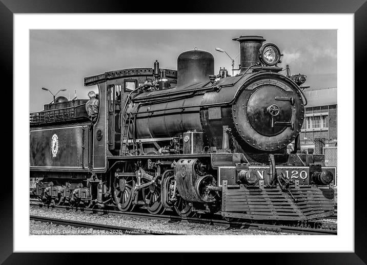 Steam Locomotive, Montevideo, Uruguay Framed Mounted Print by Daniel Ferreira-Leite