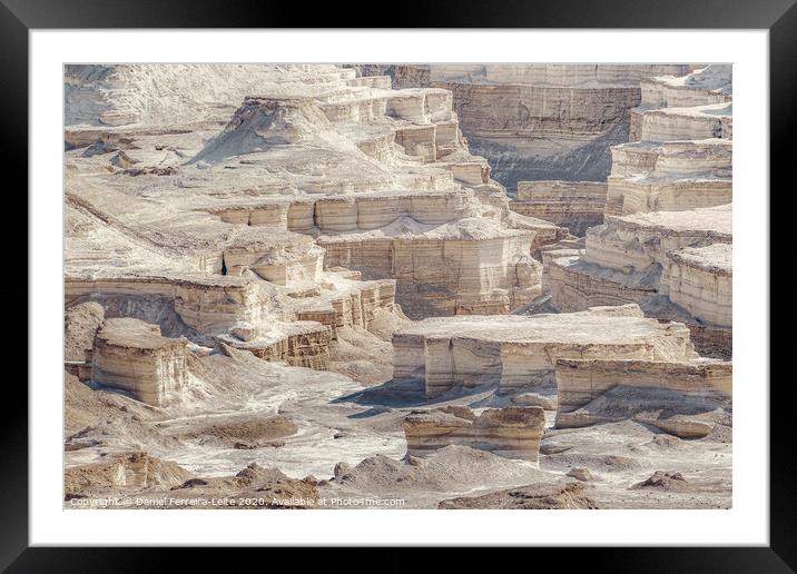 Judaen Desert Rocky Landscape, Israel Framed Mounted Print by Daniel Ferreira-Leite
