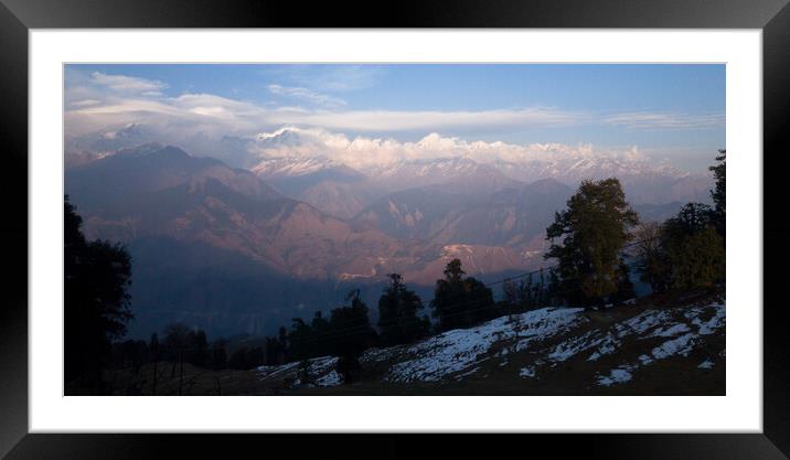 Outdoor mountain Framed Mounted Print by NITYANANDA MUKHERJEE