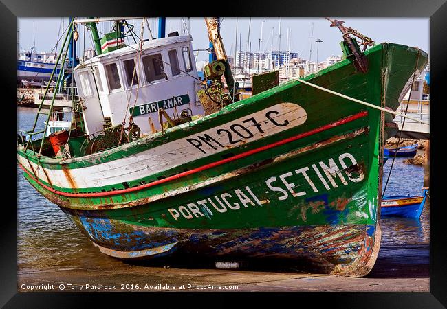Fishing Trawler Framed Print by Tony Purbrook