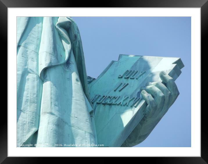 Statue of Liberty July IV Framed Mounted Print by Amal *::..