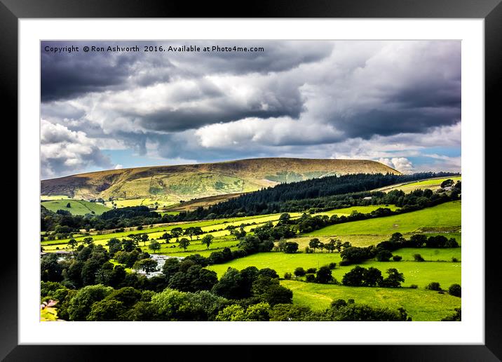 Pendle Hill in August Framed Mounted Print by Ron Ashworth