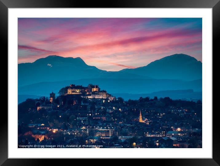 Stirling Castle Framed Mounted Print by Craig Doogan