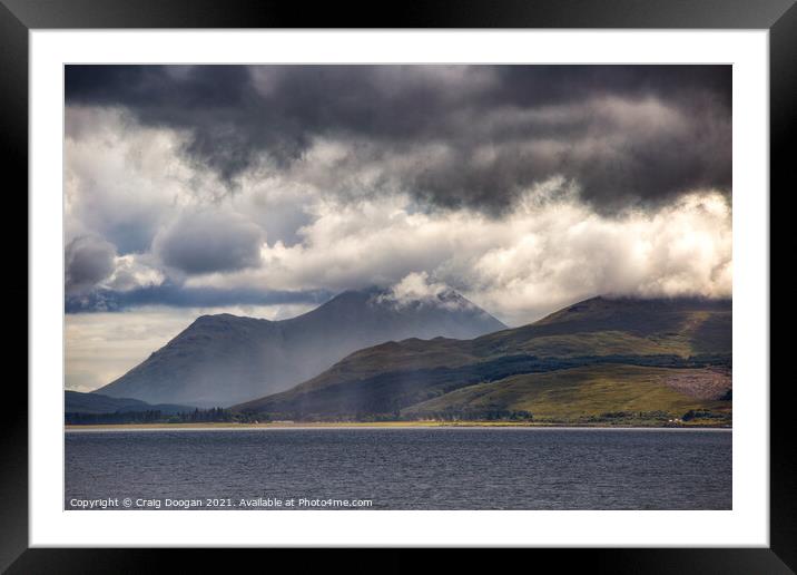 View of Mull Framed Mounted Print by Craig Doogan