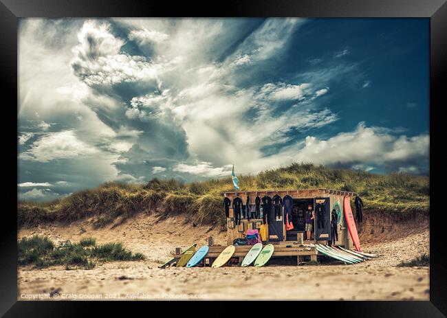 Beachside Serenity Framed Print by Craig Doogan