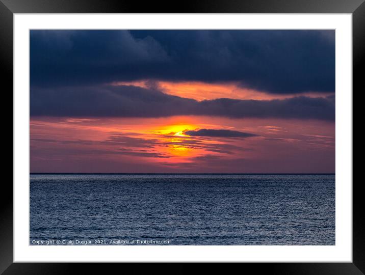Farr Bay Sunset - Bettyhill Framed Mounted Print by Craig Doogan