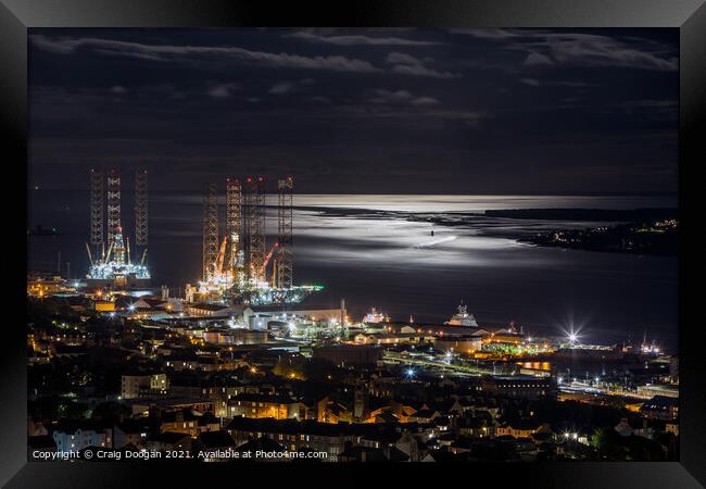 Dundee City Night Framed Print by Craig Doogan