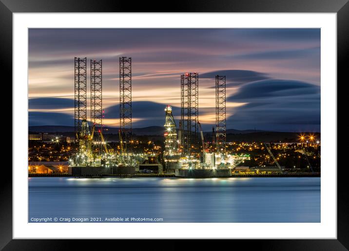 Dundee Rigs Framed Mounted Print by Craig Doogan