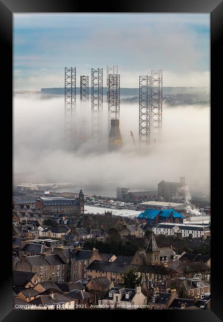 Fog Smothered Dundee Docks Framed Print by Craig Doogan