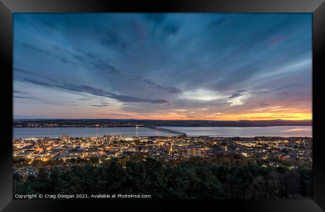 Dundee City from the Law Framed Print by Craig Doogan