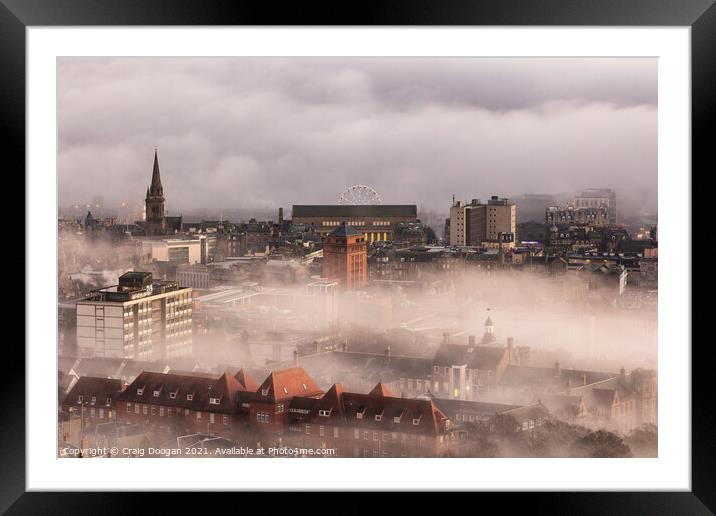 Dundee Fog Framed Mounted Print by Craig Doogan
