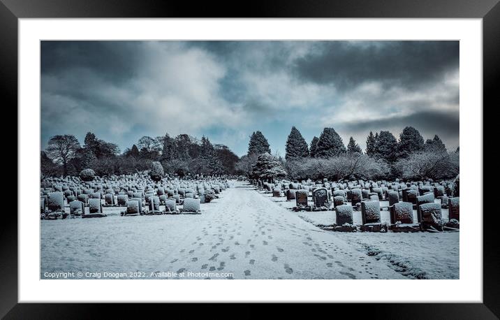 Balgay Cemetery Dundee Framed Mounted Print by Craig Doogan