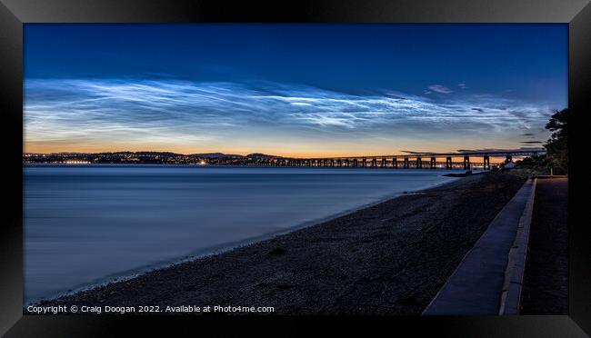 Noctilucent Clouds - Dundee Scotland Framed Print by Craig Doogan