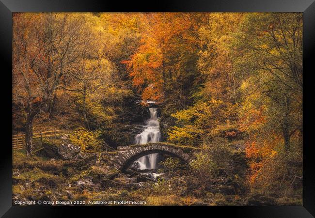 Allt da Ghob Waterfall, Glen Lyon Framed Print by Craig Doogan