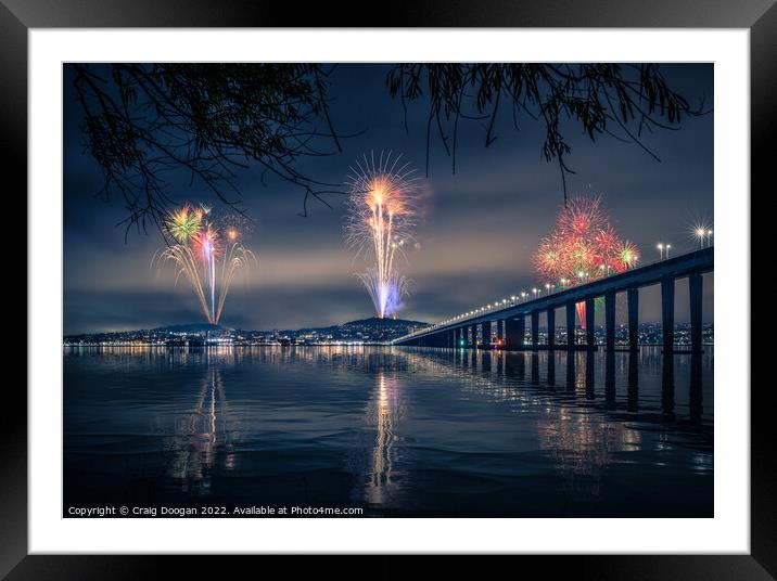 Dundee City Fireworks Framed Mounted Print by Craig Doogan