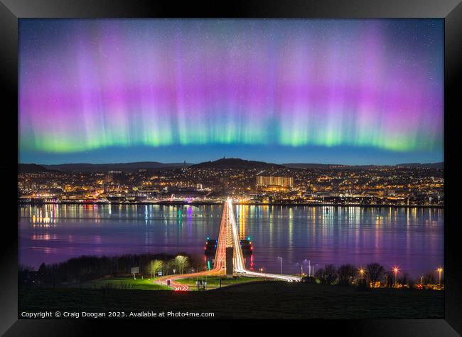 Dundee Northern Lights Composite Framed Print by Craig Doogan