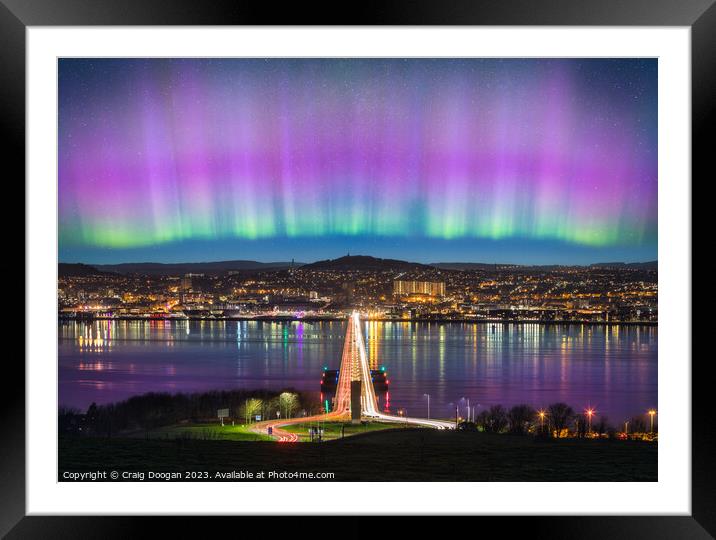 Dundee Northern Lights Composite Framed Mounted Print by Craig Doogan