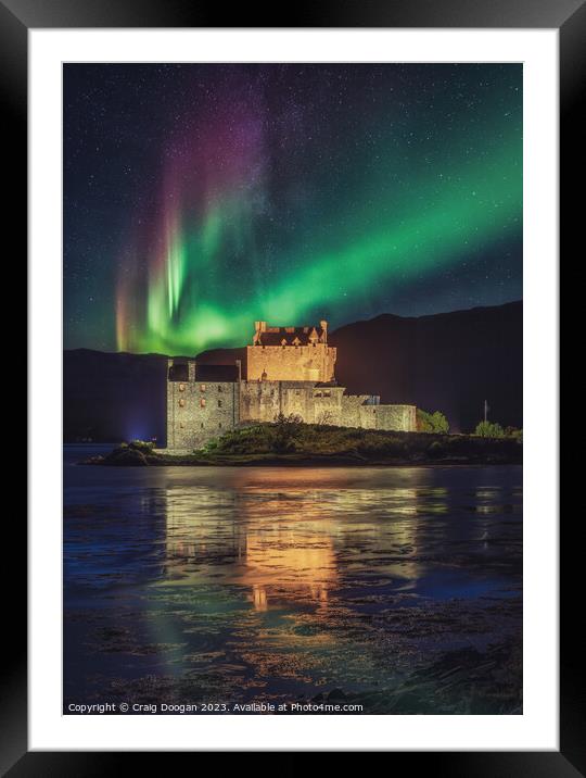 Eilean Donan - Northern Lights Framed Mounted Print by Craig Doogan