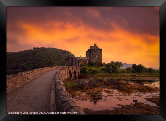 Eilean Donan Castle Sunset Framed Print by Craig Doogan