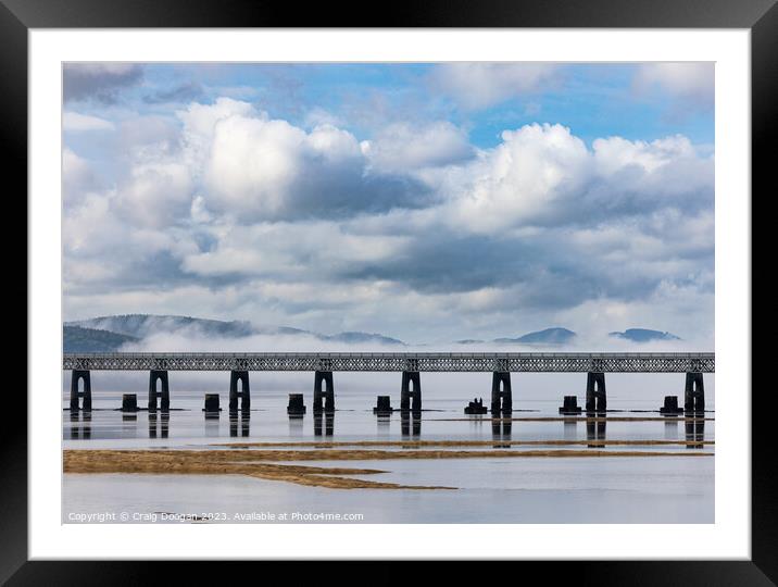 Dundee - Tay Rail Bridge Framed Mounted Print by Craig Doogan