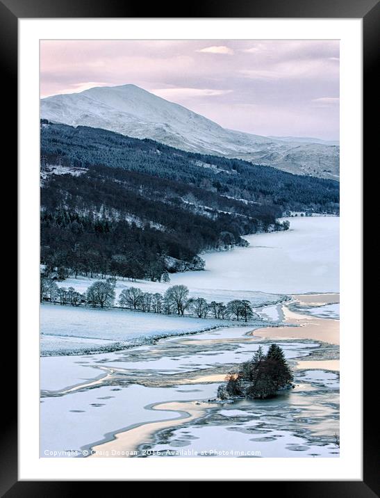 Frozen Loch Tummel - Scotland Framed Mounted Print by Craig Doogan