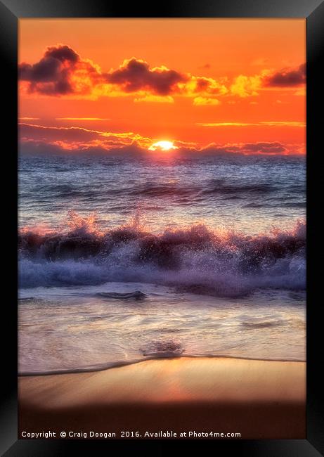 Dalmore Sunset Framed Print by Craig Doogan