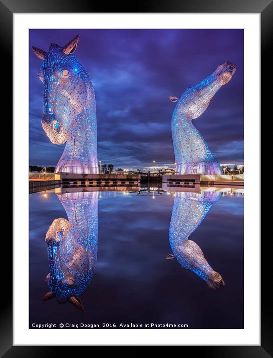 Blue Kelpies Framed Mounted Print by Craig Doogan