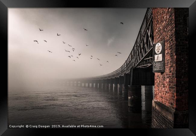 Tay Rail Bridge Dundee Framed Print by Craig Doogan