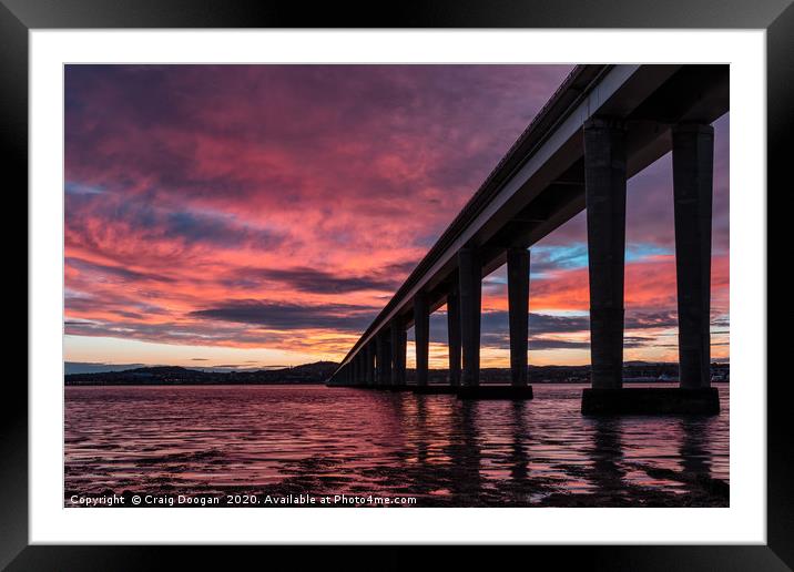 Dundee City - Tay Road Bridge Framed Mounted Print by Craig Doogan