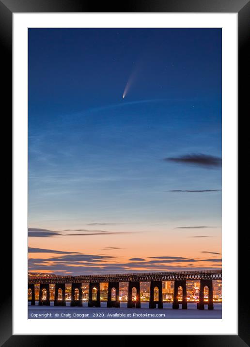 Comet Neowise over Dundee Framed Mounted Print by Craig Doogan