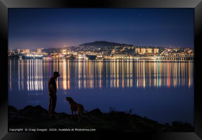 Dundee City Lights Framed Print by Craig Doogan