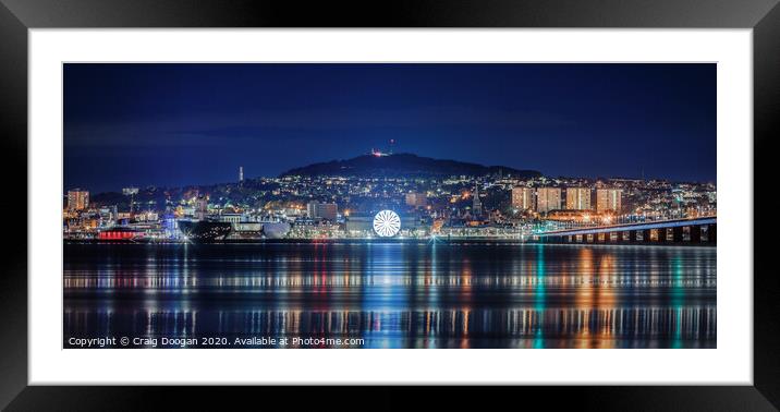 Dundee City Panoramic Framed Mounted Print by Craig Doogan