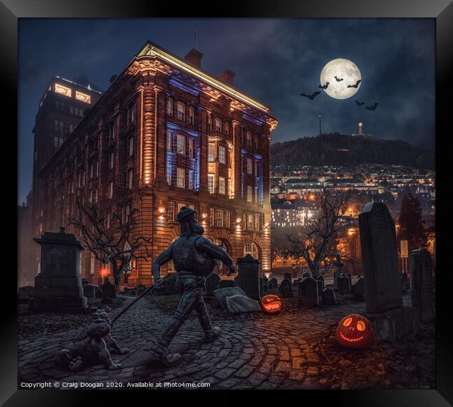 Halloween in Dundee Framed Print by Craig Doogan