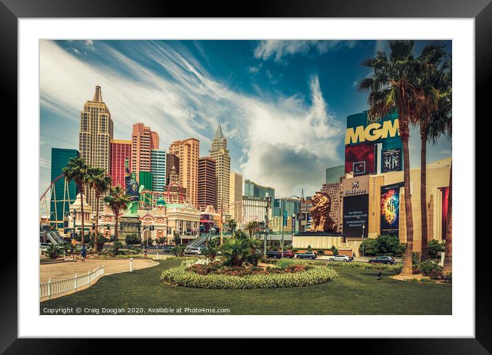 New York New York - Vegas - USA Framed Mounted Print by Craig Doogan