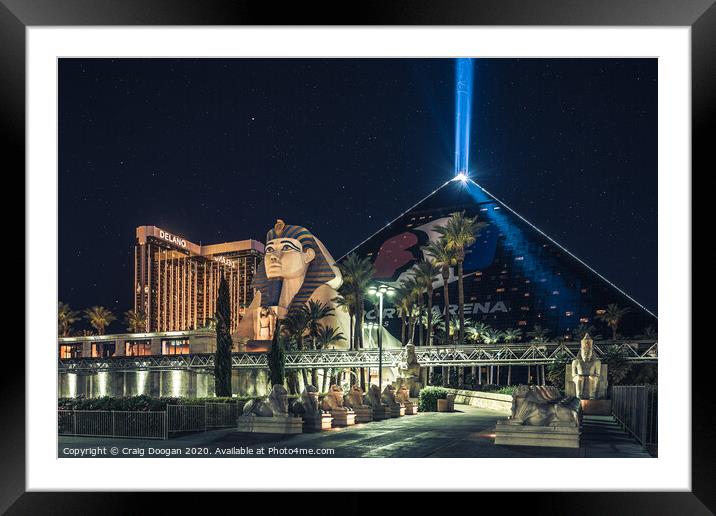 Luxor Las Vegas Framed Mounted Print by Craig Doogan