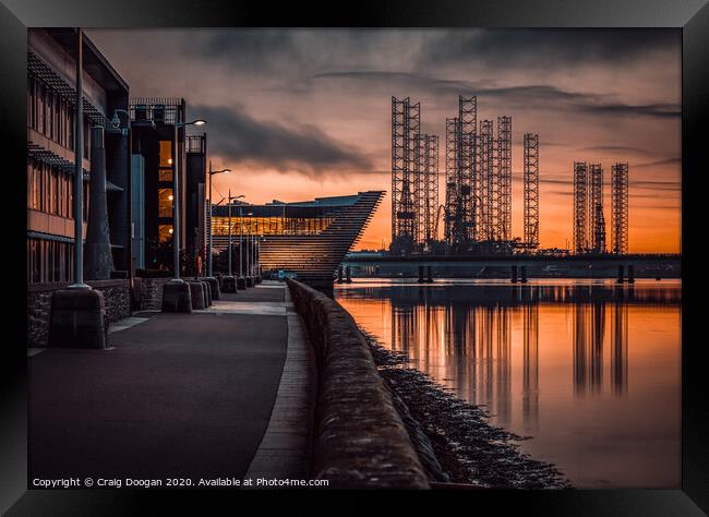 V&A & Rigs on the Dundee Riverside Framed Print by Craig Doogan