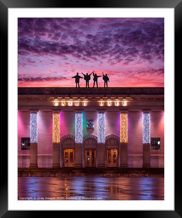 Beatles visit the Caird Hall - Dundee Framed Mounted Print by Craig Doogan