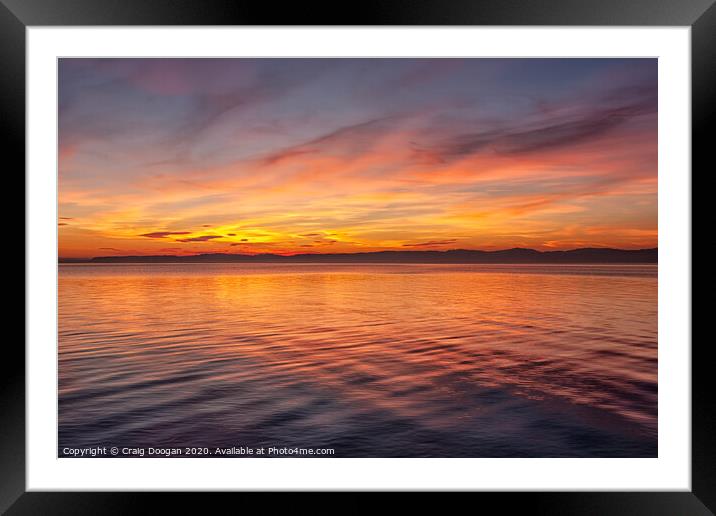 Wormit Bay Sunset Framed Mounted Print by Craig Doogan