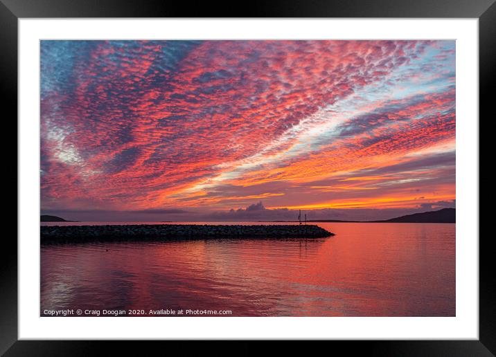 Hebridean Sunset Framed Mounted Print by Craig Doogan