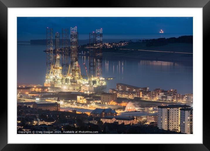 Dundee Oil Rig Framed Mounted Print by Craig Doogan