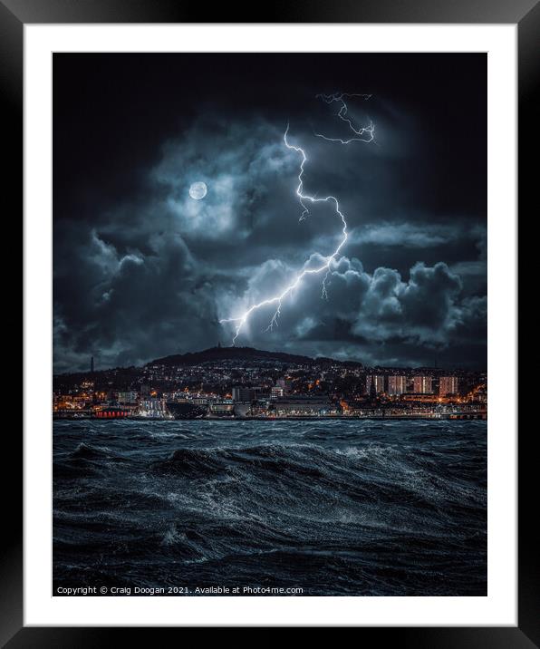 Dundee City Storm Framed Mounted Print by Craig Doogan